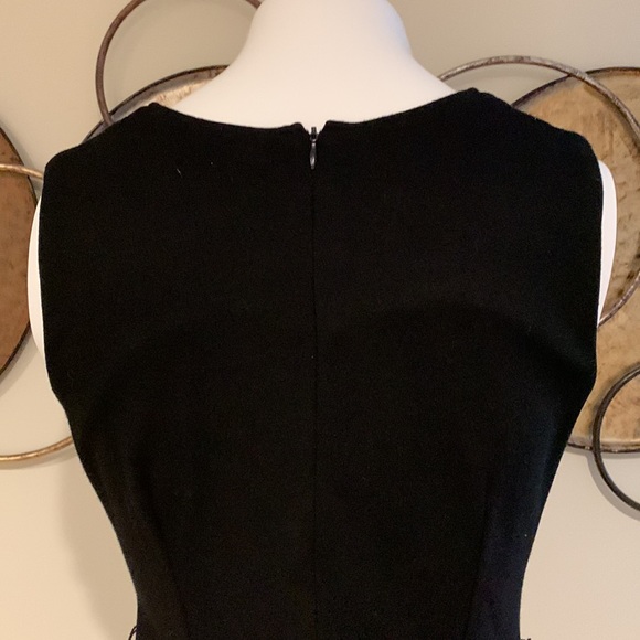 Calvin Klein - solid black sleeveless ruffled dress, size 4 - Picture 4 of 7